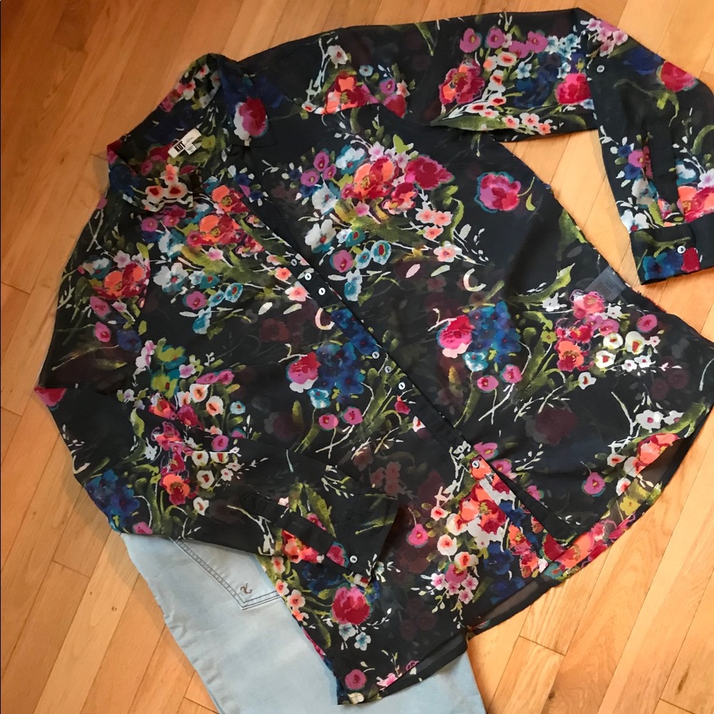 Kut from the Kloth floral blouse, XL